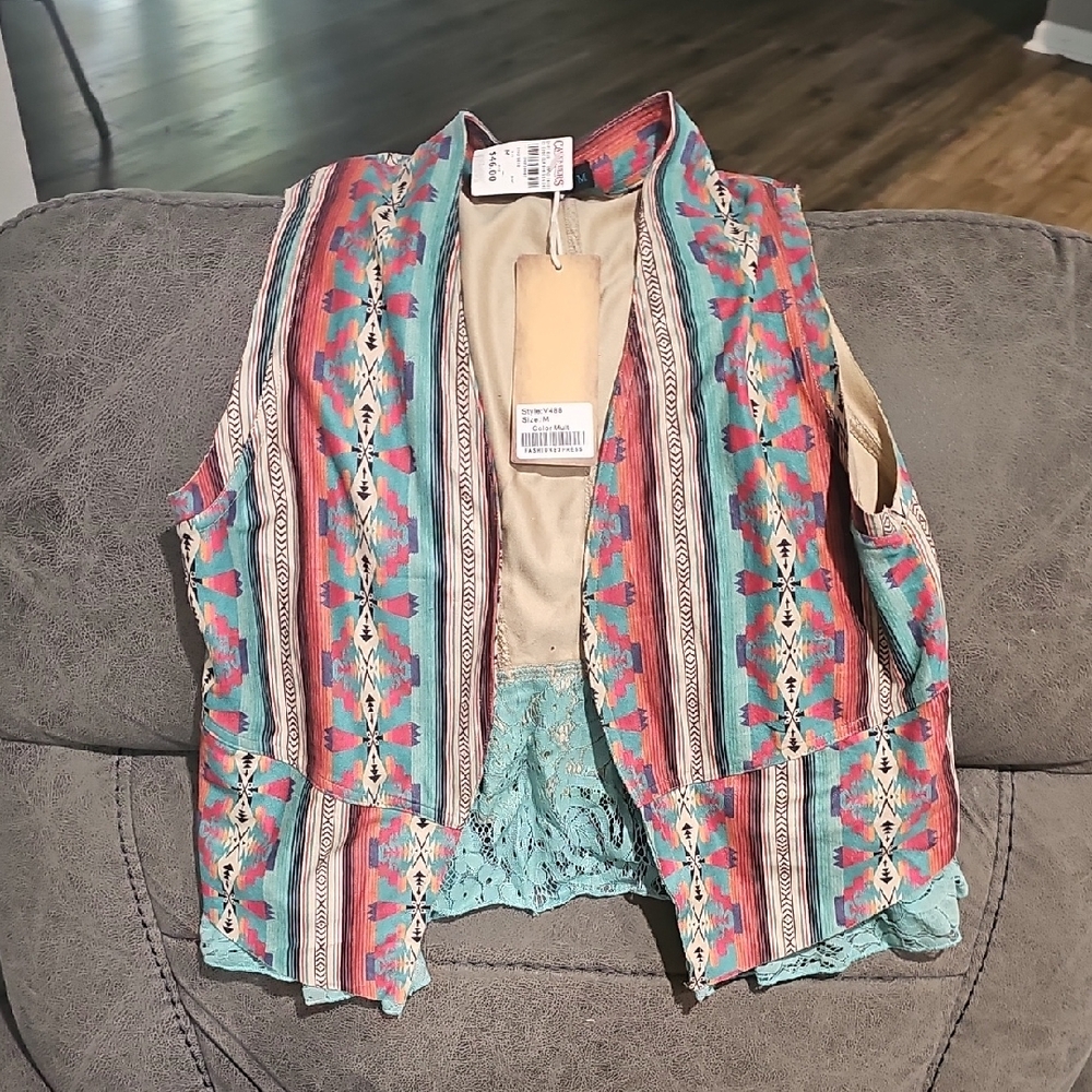 Colorful Patterned Women's Vest